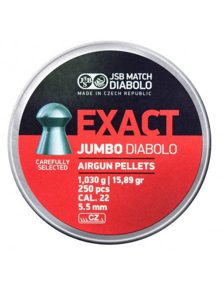 JSB Exact Jumbo Diabolo .22 Air Rifle Pellets Air Gun Ammo 5.52 Tins of 500 