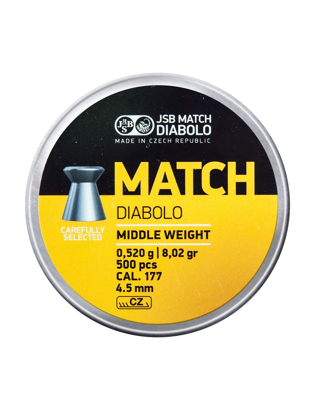 JSB Yellow Match Diabolo Middle Weight Airgun Pellets 4.51 mm 500 pcs 
